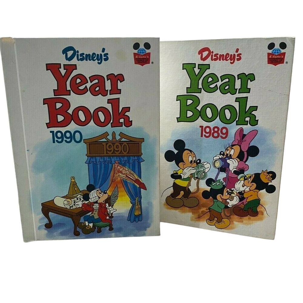Vintage Disney Year Books 1989 and 1990 Set of 2
